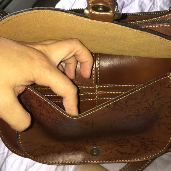 Patricia Nash Bettola saddle bag signature map - Picture 7 of 8